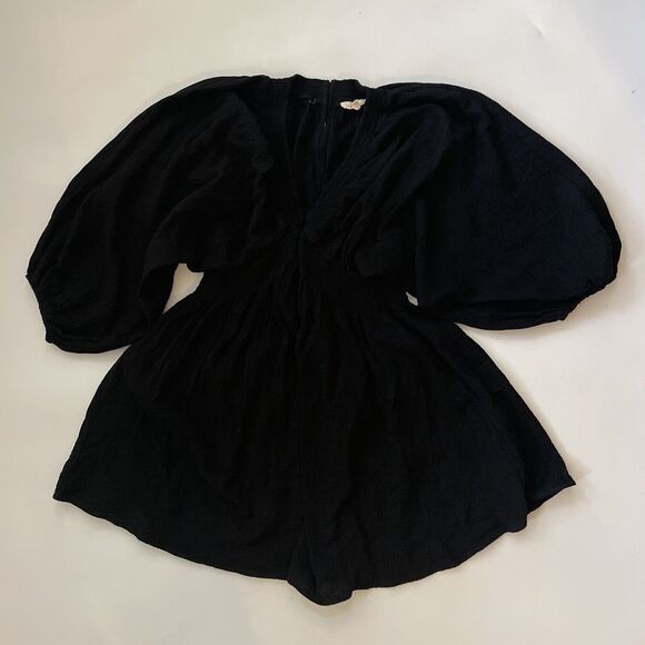 Promesa Dress Deep V-Neck Black Size Small Cowgirl Country BOHO‎ - Picture 1 of 10